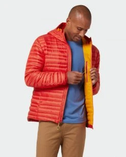 Stio Men's Pinion Down Hooded Jacket -STIO Sales M Pinion Hooded Down Jacket Risk Red 6 Top