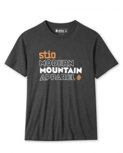 STIO Sales -STIO Sales M Private Label Modern Mountain Tee Charcoal Heather