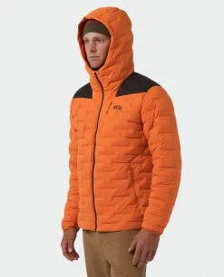 Stio Men's Skillet Stretch Down Hooded Jacket -STIO Sales M Skillet Stretch Down Hooded Jacket Basecamp Orange 4