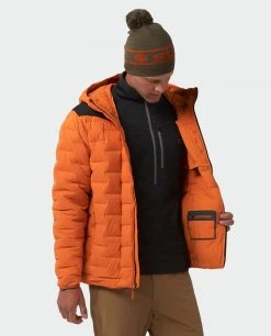Stio Men's Skillet Stretch Down Hooded Jacket -STIO Sales M Skillet Stretch Down Hooded Jacket Basecamp Orange 5