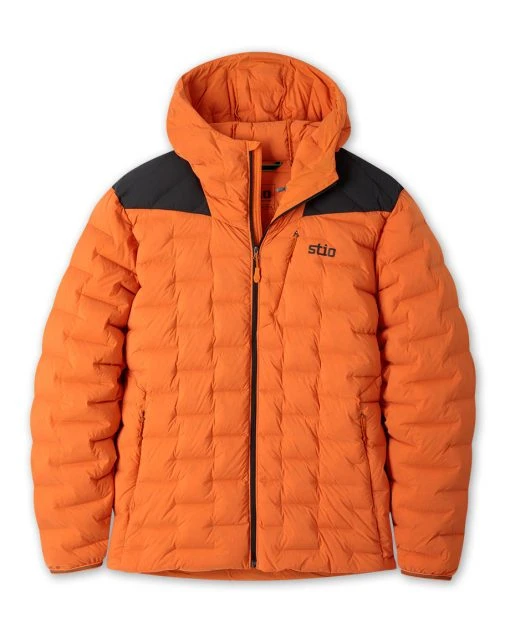 Stio Men's Skillet Stretch Down Hooded Jacket 4 Stio Men's Skillet Stretch Down Hooded Jacket -STIO Sales M Skillet Stretch Down Hooded Jacket Basecamp Orange