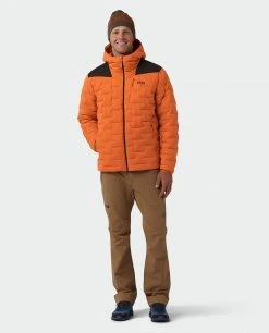 Stio Men's Skillet Stretch Down Hooded Jacket -STIO Sales M Skillet Stretch Down Hooded Jacket Basecamp Orange 8