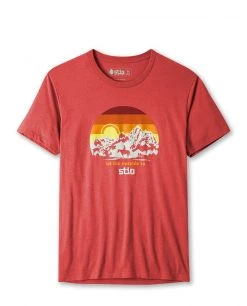 Stio Men's Teton Sunset Tee -STIO Sales M Teton Sunset Tee Red Heather