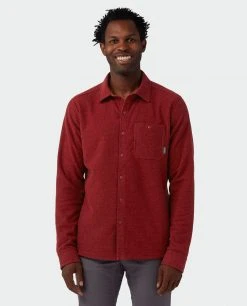 Stio Men's Thermop Fleece Snap Shirt -STIO Sales M Thermop Fleece Snap Shirt Roasted Beet 1