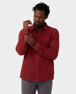 Stio Men's Thermop Fleece Snap Shirt -STIO Sales M Thermop Fleece Snap Shirt Roasted Beet 2