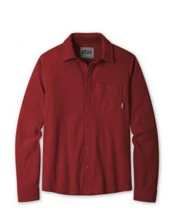 Stio Men's Thermop Fleece Snap Shirt -STIO Sales M Thermop Fleece Snap Shirt Roasted Beet