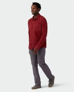 Stio Men's Thermop Fleece Snap Shirt -STIO Sales M Thermop Fleece Snap Shirt Roasted Beet 4