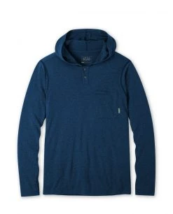 Stio Men's Tipton Tech Hooded Henley -STIO Sales M Tipton Hooded Henley Mulberry Heather