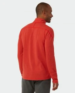 Stio Men's Tipton Tech Half Zip -STIO Sales M Tipton Tech Half Zip Risk Red 3