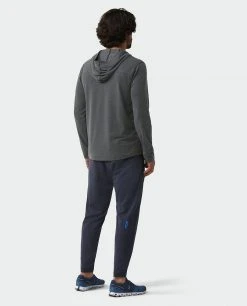 Stio Men's Tipton Tech Hooded Henley -STIO Sales M Tipton Tech Hooded Henley Boundary Black Heather 5