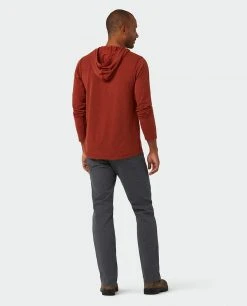 Stio Men's Tipton Tech Hooded Henley -STIO Sales M Tipton Tech Hooded Henley Roasted Beet Heather 5