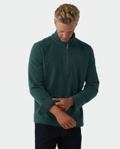 Stio Men's Turpin Fleece Half Zip -STIO Sales M Turpin Fleece Half Zip Treeline Green Heather 2