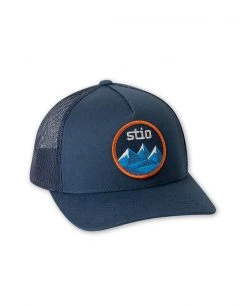 Stio Circle Mountain Patch Trucker -STIO Sales Stio Circle Mountain Patch Trucker Hat Navy Side