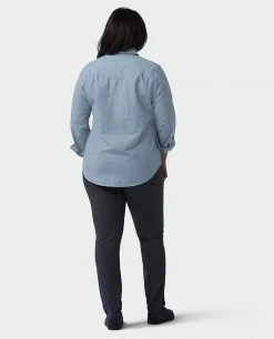 Stio Women's Ashton Chambray Shirt -STIO Sales W Ashton Chambray Shirt Light Chambray Alt 5