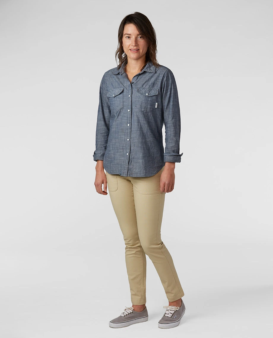Stio Women's Ashton Chambray Shirt - Past Season 7 Stio Women's Ashton Chambray Shirt - Past Season - Image 5