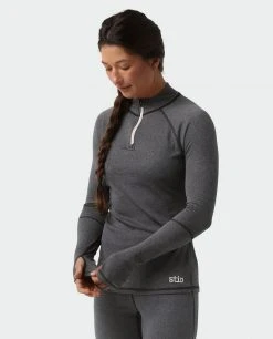 Stio Women's Basis Power Wool™ Zip Neck -STIO Sales W Basis Power Wool Zip Neck Boundary Black 2 37c006a7 35c3 4a38 9f41 a1c45e460ffd