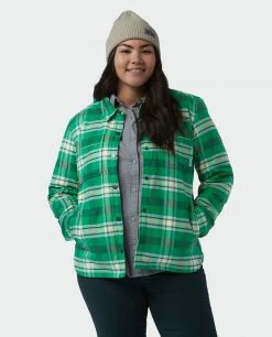 Stio Women's Buckhorn Insulated Snap Shirt -STIO Sales W Buckhorn Insulated Snap Shirt Herbage Plaid Alt 2