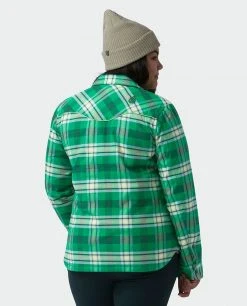 Stio Women's Buckhorn Insulated Snap Shirt -STIO Sales W Buckhorn Insulated Snap Shirt Herbage Plaid Alt 4