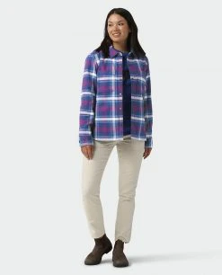 Stio Women's Buckhorn Insulated Snap Shirt -STIO Sales W Buckhorn Insulated Snap Shirt Mulberry Plaid 4