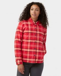 Stio Women's Buckhorn Insulated Snap Shirt -STIO Sales W Buckhorn Insulated Snap Shirt Risk Red Plaid 1