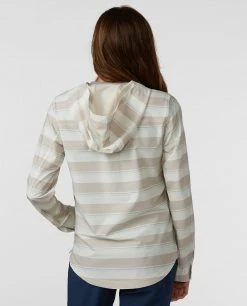 Stio Women's CFS Sun Hoodie -STIO Sales W CFS Sun Hoodie Pebble Stripe 2