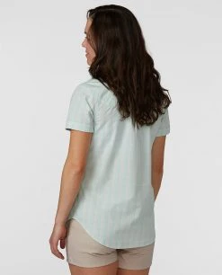 Stio Women's Curtis Camp Shirt SS -STIO Sales W Curtis Camp Shirt SS Rapid Freeze Plaid 2