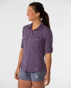 Stio Women's Divide Shirt -STIO Sales W Divide Shirt Grand Purple 1