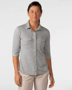 Stio Women's Divide Shirt -STIO Sales W Divide Shirt Quiet Gray 1