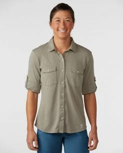 Stio Women's Divide Shirt -STIO Sales W Divide Shirt Trout Time 1