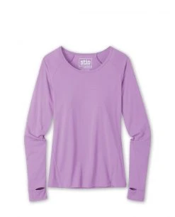 Stio Women's Divide Tee LS -STIO Sales W Divide Tech Tee LS Lavendar Field Heather