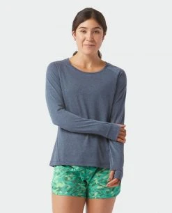 Stio Women's Divide Tee LS -STIO Sales W Divide Tech Tee LS Mountain Shadow Heather 3 Top