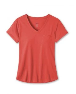 Stio Women's Divide V-Neck SS -STIO Sales W Divide Tech V Neck Pressed Petal
