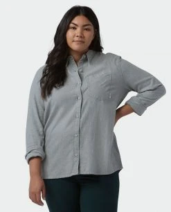 Stio Women's Dovetail Lightweight Flannel Shirt -STIO Sales W Dovetail Flannel Shirt Moon Dust Alt 1