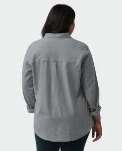 Stio Women's Dovetail Lightweight Flannel Shirt -STIO Sales W Dovetail Flannel Shirt Moon Dust Alt 3