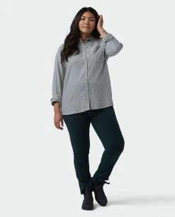 Stio Women's Dovetail Lightweight Flannel Shirt -STIO Sales W Dovetail Flannel Shirt Moon Dust Alt 4