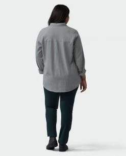 Stio Women's Dovetail Lightweight Flannel Shirt -STIO Sales W Dovetail Flannel Shirt Moon Dust Alt 5