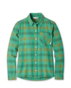 Stio Women's Dovetail Lightweight Flannel Shirt -STIO Sales W Dovetail Lightweight Flannel Shirt Greenery Plaid