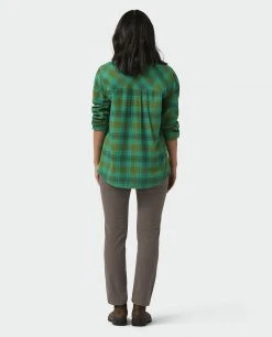 Stio Women's Dovetail Lightweight Flannel Shirt -STIO Sales W Dovetail Lightweight Flannel Shirt Greenery Plaid 5