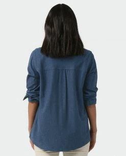 Stio Women's Dovetail Lightweight Flannel Shirt -STIO Sales W Dovetail Lightweight Flannel Shirt Mountain Shadow Heather 3