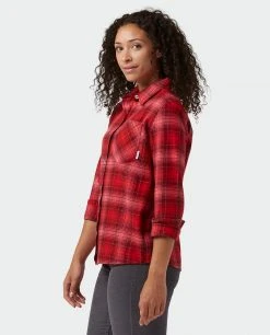 Stio Women's Dovetail Lightweight Flannel Shirt -STIO Sales W Dovetail Lightweight Flannel Shirt Pink Elation Plaid 2