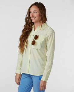 Stio Women's Eddy Guide Shirt LS -STIO Sales W Eddy Guide Shirt Honey Dew 2