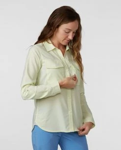 Stio Women's Eddy Guide Shirt LS -STIO Sales W Eddy Guide Shirt Honey Dew 4