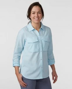 Stio Women's Eddy Guide Shirt LS -STIO Sales W Eddy Guide Shirt Misty Cloud 1