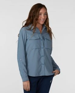 Stio Women's Eddy Guide Shirt LS -STIO Sales W Eddy Guide Shirt River Shimmer 1