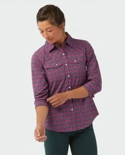 Stio Women's Eddy Shirt LS -STIO Sales W Eddy Shirt LS Backyard Berry Plaid 2 0cb1e020 ffad 4c61 b0e0 d652504437a3