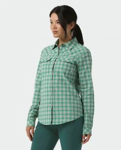 Stio Women's Eddy Shirt LS -STIO Sales W Eddy Shirt LS Greenery Plaid 1 0cb714ef dd08 4690 9be3 2e78d8c5bfd9