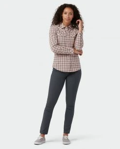 Stio Women's Eddy Shirt LS -STIO Sales W Eddy Shirt LS Steel Plaid 4 70819df0 c359 421b 99cb e4580e11d3bf