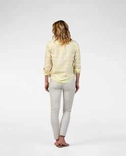 Stio Women's Emery Shirt LS -STIO Sales W Emery Shirt LS Lemonade Check 4