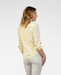 Stio Women's Emery Shirt LS -STIO Sales W Emery Shirt LS Lemonade Check 5