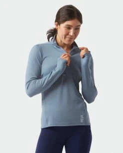 Stio Women's Fremont Stretch Fleece Half Zip -STIO Sales W Fremont Stretch Fleece Half Zip Storm Cloud 3 Top